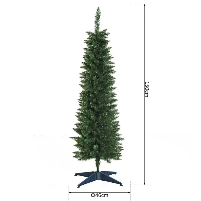 5ft Artificial Christmas Tree - 294 Tips | Flame-Retardant Plastic - Compact Festive Design HOMCOM - Little and Giant Explorers HOMCOM