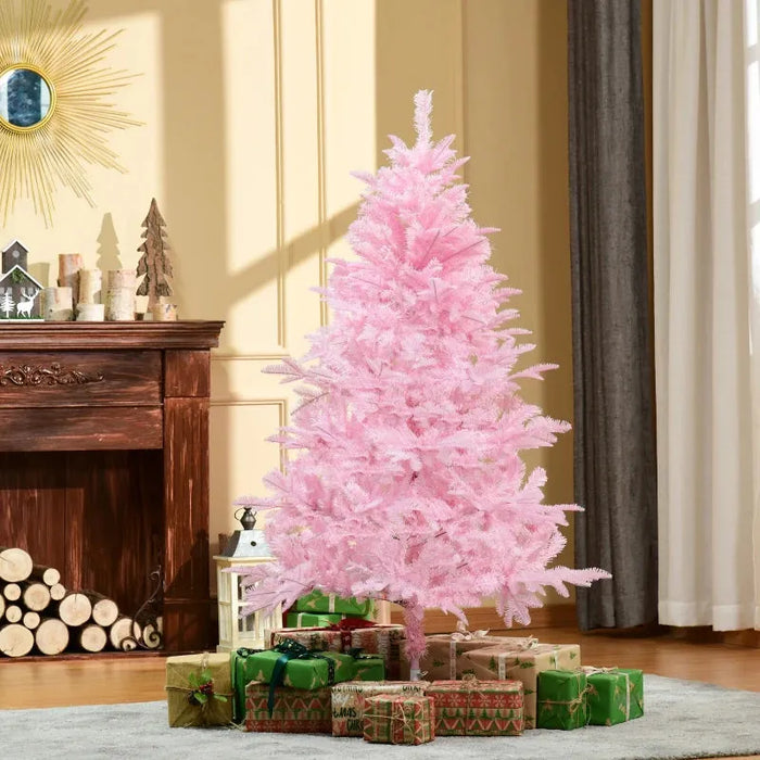 5FT Artificial Christmas Tree in Pink - Little and Giant Explorers HOMCOM