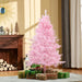 5FT Artificial Christmas Tree in Pink - Little and Giant Explorers HOMCOM