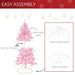 5FT Artificial Christmas Tree in Pink - Little and Giant Explorers HOMCOM