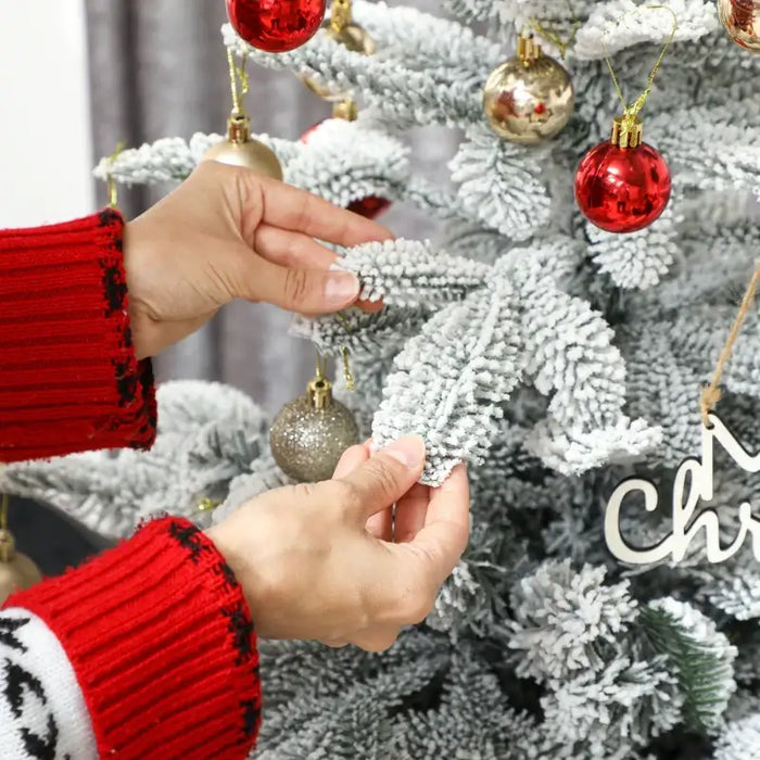 5ft Artificial Christmas Tree | Snow-Kissed Branches - Realistic Moulded Tips HOMCOM - Little and Giant Explorers HOMCOM