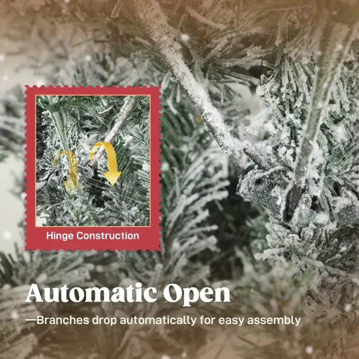 5ft Artificial Christmas Tree | Snow-Kissed Branches - Realistic Moulded Tips HOMCOM - Little and Giant Explorers HOMCOM