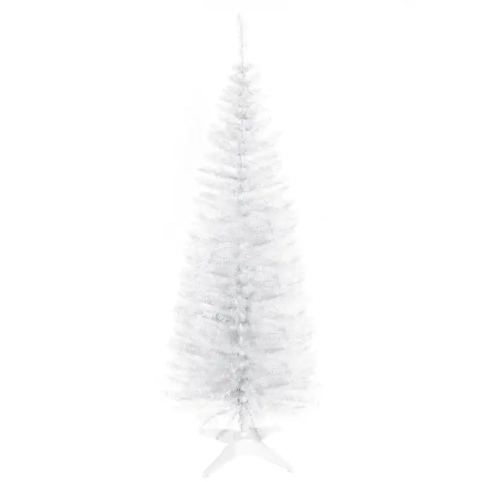 5ft Artificial Christmas Tree – White | 294 Tips - Flame-Retardant Plastic HOMCOM - Little and Giant Explorers HOMCOM