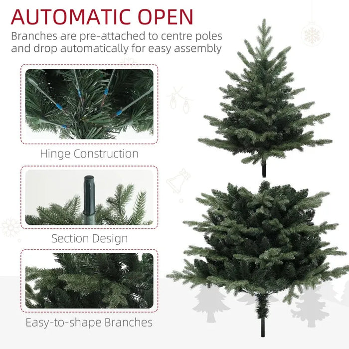 5FT Artificial Spruce Christmas Tree with 1121 Branch Tips - Little and Giant Explorers HOMCOM