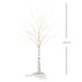 5FT Artificial White Birch Tree with Pre-Lit LED Lights - Little and Giant Explorers HOMCOM