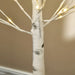 5FT Artificial White Birch Tree with Pre-Lit LED Lights - Little and Giant Explorers HOMCOM