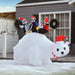 5FT Christmas Inflatable LED Lighted Polar Bear with Penguins - Little and Giant Explorers HOMCOM