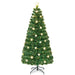 5ft Fibre Optic Christmas Tree | Pre-Lit Artificial Tree with Star Topper COSTWAY - Little and Giant Explorers Costway
