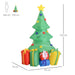 5FT Inflatable Christmas Tree with LED Lights - Little and Giant Explorers HOMCOM