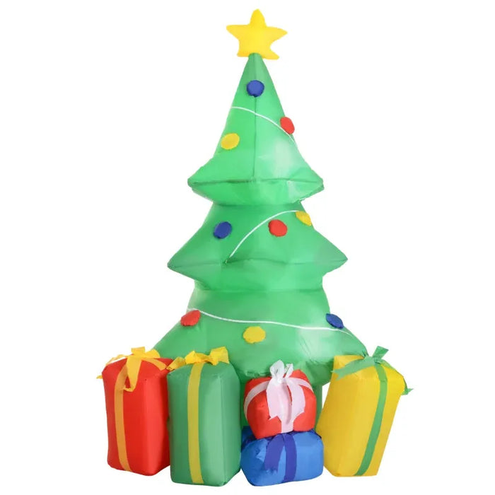 5FT Inflatable Christmas Tree with LED Lights - Little and Giant Explorers HOMCOM