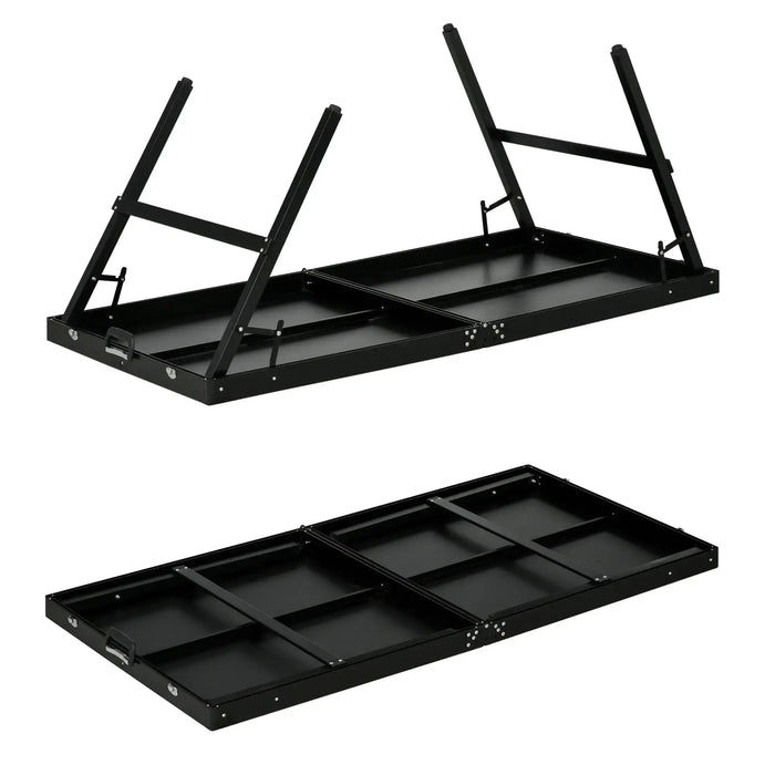 5ft Mini Table Tennis Table – Black | Foldable, Lightweight and Outdoor-Ready Design SPORTNOW - Little and Giant Explorers SPORTNOW