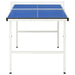 5 Feet Ping Pong Table with Net in Blue - Little and Giant Explorers vidaXL