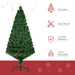 5FT Pre-lit Fibre Optic Artificial Christmas Tree - Little and Giant Explorers HOMCOM