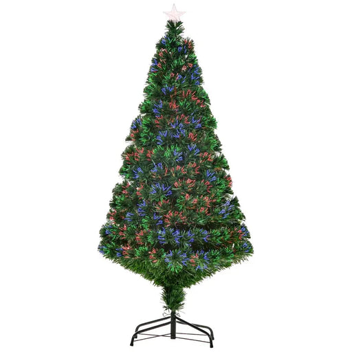 5FT Pre-lit Fibre Optic Artificial Christmas Tree - Little and Giant Explorers HOMCOM