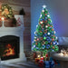5ft Pre-Lit Fibre Optic Christmas Tree | LED Lights with Star Lampshades HOMCOM - Little and Giant Explorers HOMCOM
