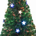 5ft Pre-Lit Fibre Optic Christmas Tree | LED Lights with Star Lampshades HOMCOM - Little and Giant Explorers HOMCOM