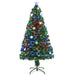 5ft Pre-Lit Fibre Optic Christmas Tree | LED Lights with Star Lampshades HOMCOM - Little and Giant Explorers HOMCOM