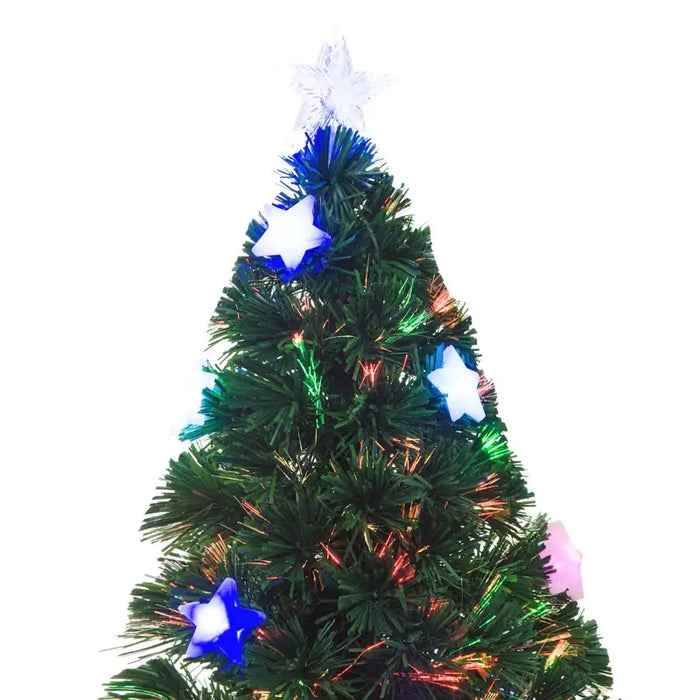 5ft Pre-Lit Fibre Optic Christmas Tree | LED Lights with Star Lampshades HOMCOM - Little and Giant Explorers HOMCOM