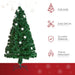 5ft Pre-Lit Fibre Optic Christmas Tree | LED Lights with Star Lampshades HOMCOM - Little and Giant Explorers HOMCOM
