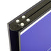 Corner hinge detail of blue 5ft professional table tennis table frame