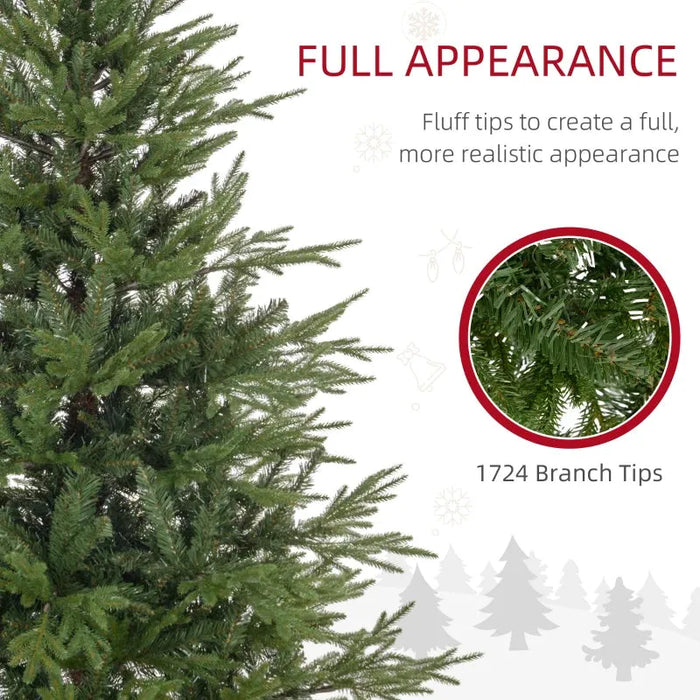 5FT Realistic Artificial Christmas Tree with 1724 Tips in Green - Little and Giant Explorers HOMCOM