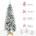 5FT Snow Flocked Artificial Christmas Tree with Pinewood Base - Little and Giant Explorers HOMCOM