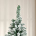 5FT Snow Flocked Artificial Christmas Tree with Pinewood Base - Little and Giant Explorers HOMCOM