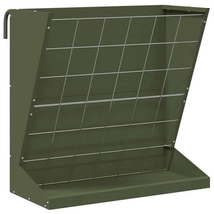 5kg Metal Hay Feeder – Olive Green | Steel Hanging Feeder with Tray VIDAXL - Little and Giant Explorers