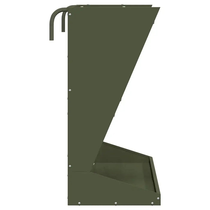 5kg Metal Hay Feeder – Olive Green | Steel Hanging Feeder with Tray VIDAXL - Little and Giant Explorers