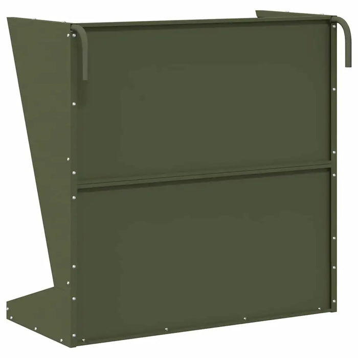 5kg Metal Hay Feeder – Olive Green | Steel Hanging Feeder with Tray VIDAXL - Little and Giant Explorers