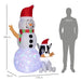 6.2FT Christmas Inflatable Santa with Dog Decoration - Little and Giant Explorers Outsunny