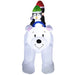 6.4FT Christmas Inflatable Polar Bear and Penguins - Little and Giant Explorers Outsunny