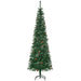 6.5ft Slim Artificial Christmas Tree | Unlit - Pine Cones and Needles HOMCOM - Little and Giant Explorers HOMCOM