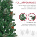 6.5ft Slim Artificial Christmas Tree | Unlit - Pine Cones and Needles HOMCOM - Little and Giant Explorers HOMCOM