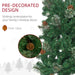 6.5ft Slim Artificial Christmas Tree | Unlit - Pine Cones and Needles HOMCOM - Little and Giant Explorers HOMCOM
