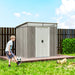 6.5x4ft Metal Garden Storage Shed – Light Grey Wood Effect | Galvanised Steel OUTSUNNY - Little and Giant Explorers Outsunny