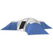 Large Camping Tent with 3 Bedrooms, Living Area and Porch in Blue (6 - 9 persons) - Little and Giant Explorers Outsunny