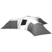 Large Camping Tent with 3 Bedrooms, Living Area and Porch in Grey (6-9 persons) - Little and Giant Explorers Outsunny