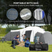 Large Camping Tent with 3 Bedrooms, Living Area and Porch in Grey (6-9 persons) - Little and Giant Explorers Outsunny