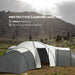 Large Camping Tent with 3 Bedrooms, Living Area and Porch in Grey (6-9 persons) - Little and Giant Explorers Outsunny