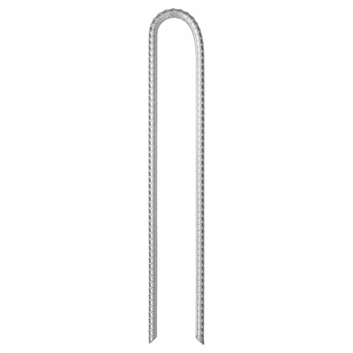 6 Galvanised Steel Tent Pegs - U-shaped - 37cm - Ø10mm - Little and Giant Explorers vidaXL