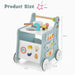 6-in-1 Baby Learning Activity Centre Blue | Kitchen Learning with Educational Games - Little and Giant Explorers Costway