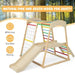 6-in-1 Indoor Jungle Gym – Multicolour | Wooden Montessori Climber COSTWAY - Little and Giant Explorers Costway