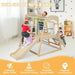 6-in-1 Indoor Jungle Gym – Multicolour | Wooden Montessori Climber COSTWAY - Little and Giant Explorers Costway
