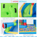 6-in-1 inflatable bouncy castle with climbing wall, slide, water gun, and ball pool