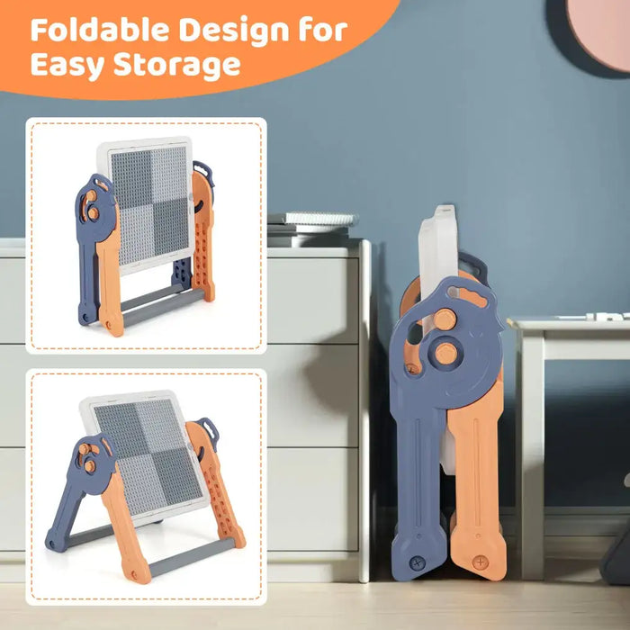 6-in-1 Kids Activity Table and Chair Set | Building Blocks, Easel and Study Desk COSTWAY - Little and Giant Explorers Costway