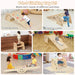 6-in-1 Wooden Climbing Playset for Kids - Little and Giant Explorers Costway