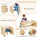 6-in-1 Wooden Climbing Playset for Kids - Little and Giant Explorers Costway