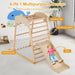 6-in-1 Wooden Indoor Jungle Gym – Multicolour | Montessori Climber COSTWAY - Little and Giant Explorers Costway