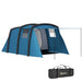 6 Person Inflatable Tent | Blue with TPU Air Beams and Removable Groundsheet - Little and Giant Explorers Outsunny